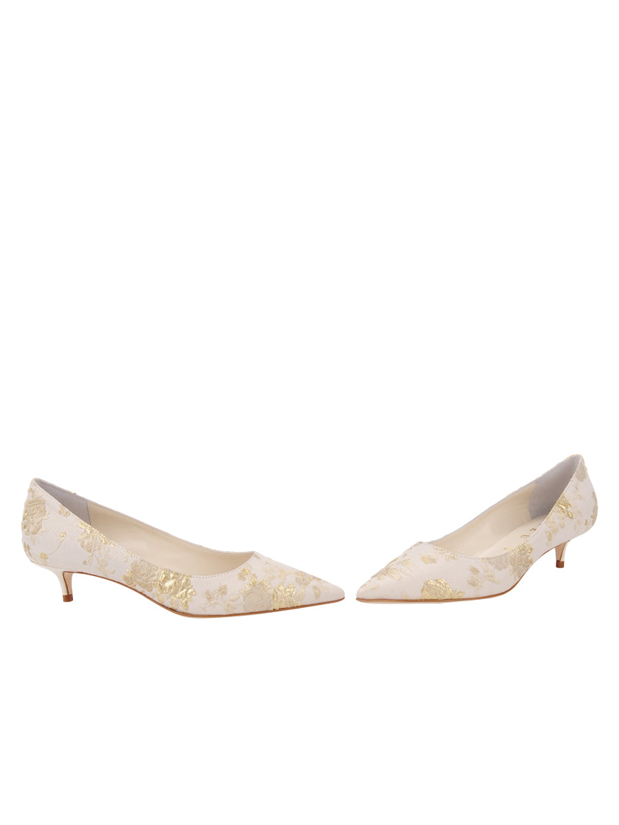 Womens Ivory Romance Bryn Kitten Heel 5