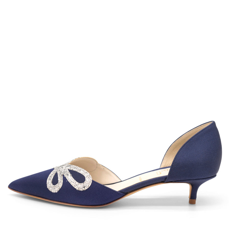 Something Bleu Darla d'Orsay Kitten Heel Navy