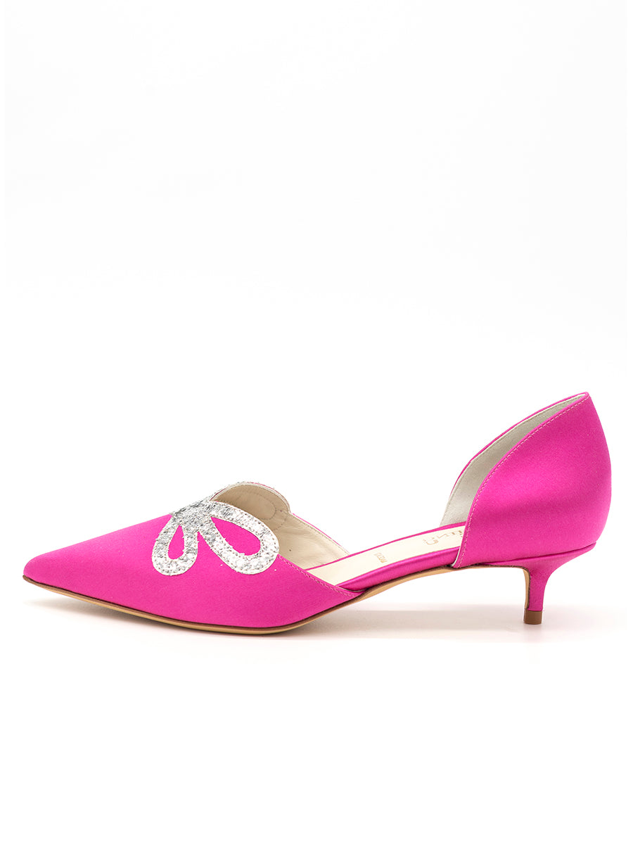 Women's pink 2025 kitten heel shoes