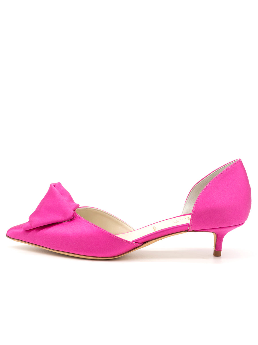 Fuschia pink low heel shoes Clearance