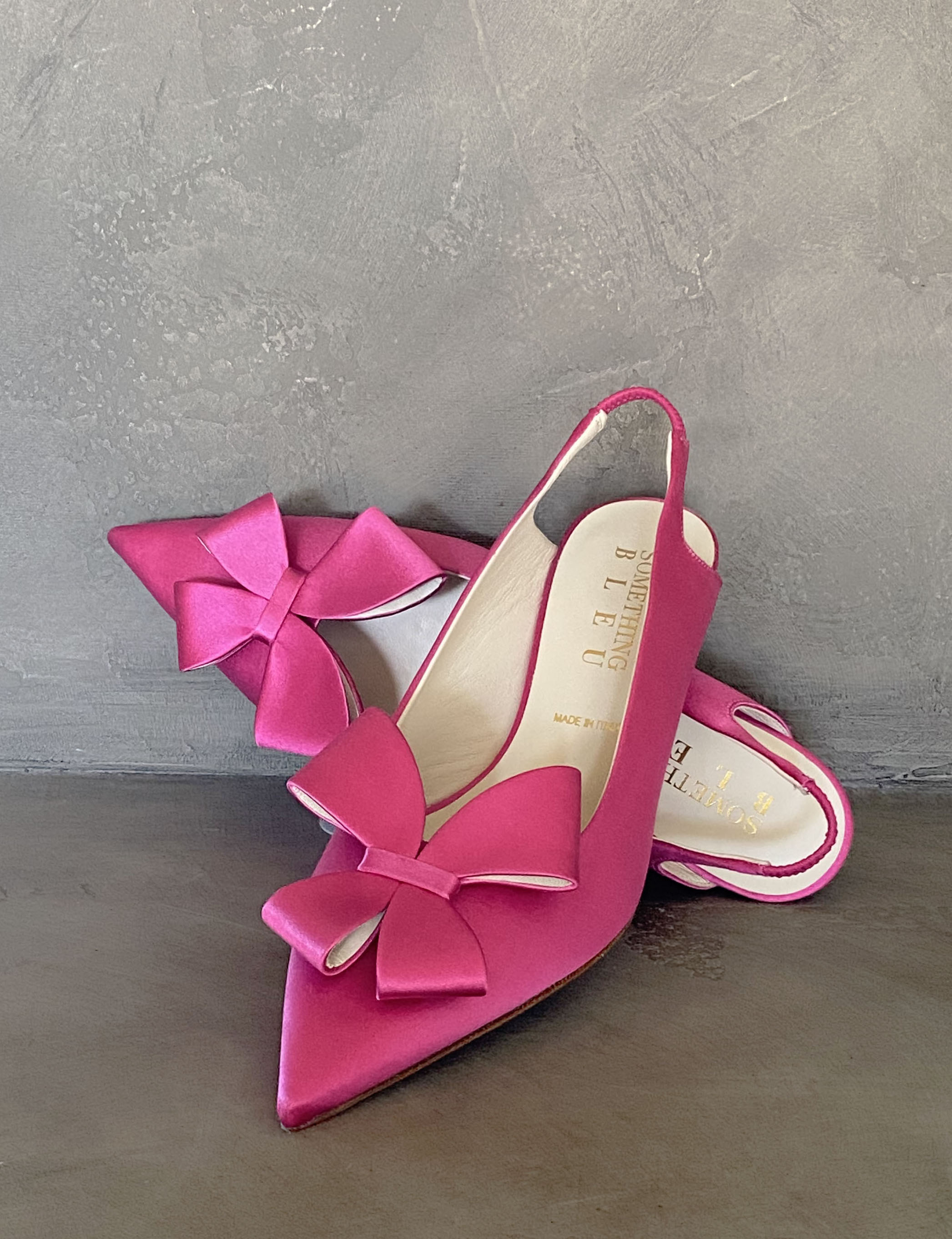 Varda Lux Satin Slingback Kitten Heel