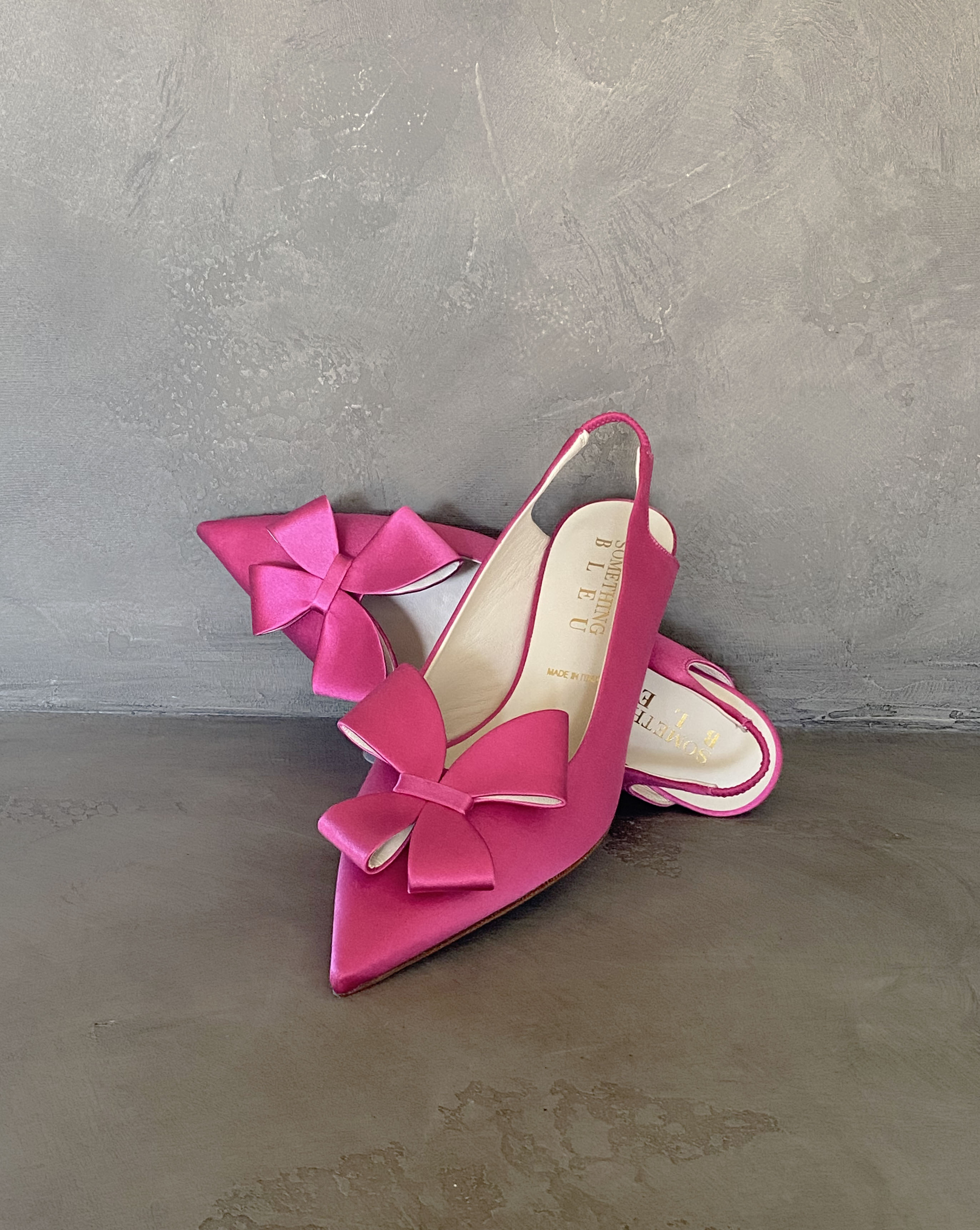 Varda Lux Satin Slingback Kitten Heel