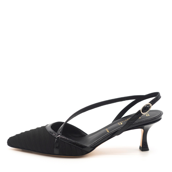 Something Bleu - Sevey Pointed Toe Slingback Kitten Heel - White Swan