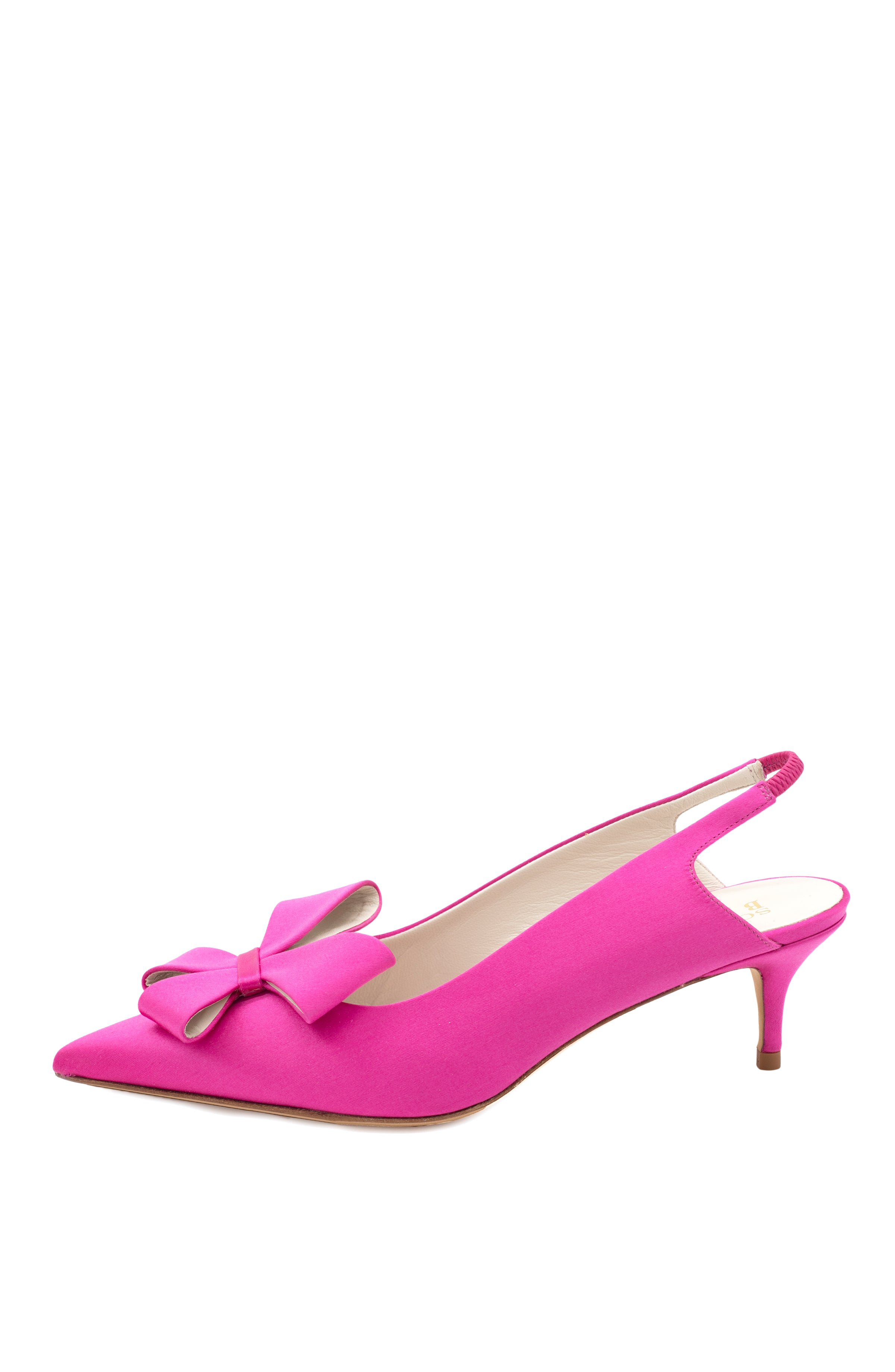 Varda Lux Satin Slingback Kitten Heel