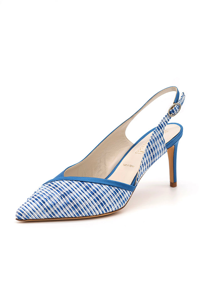 Blue slingback clearance kitten heels