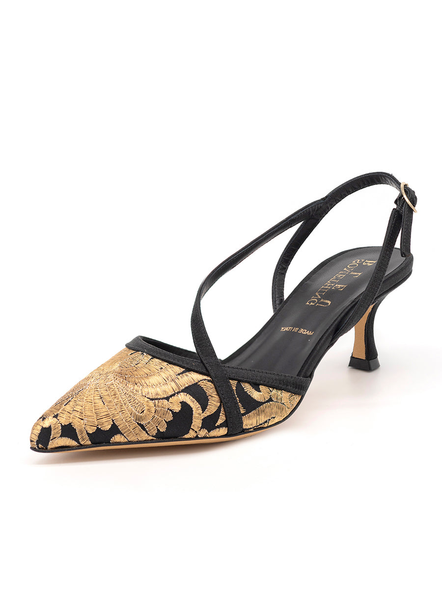 Gold Metallic Black Platforms Block Super High Heels Sandals Shoes
