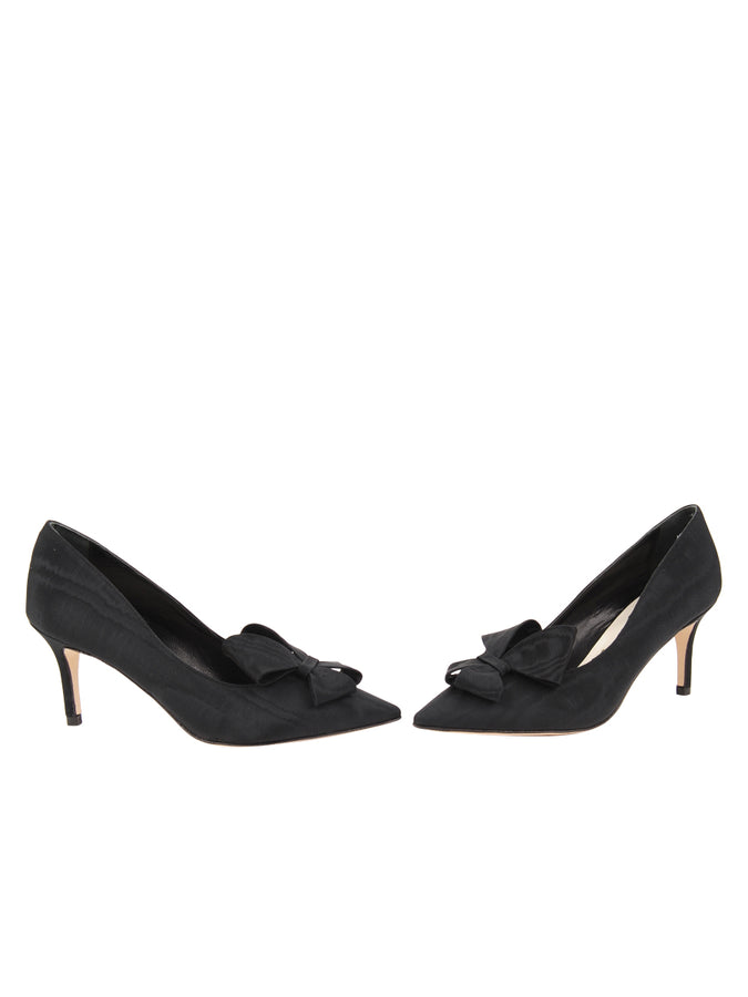 Something Bleu Women's Caitlin Pointed Toe Pump in Black Moire