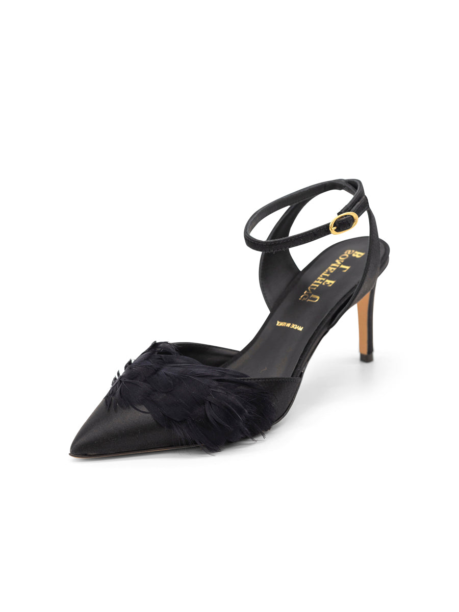 Effie Pointed Toe Feather Pump