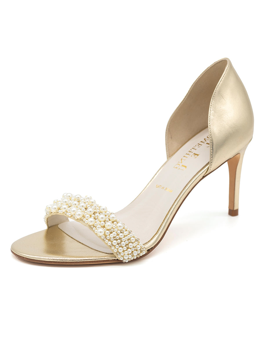2023 Trendy Pointed Toe Wedding Dress Wedding Shoes For Bride For Brides  High Heels, Low Heel, And Mules In Gold And Silver From Peiruu, $26.88 |  DHgate.Com