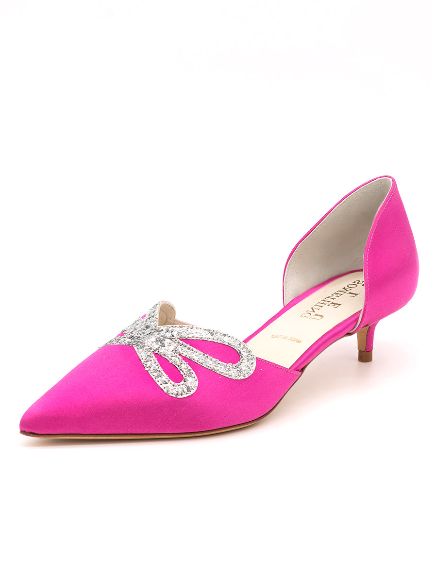 Fuschia pink kitten clearance heels