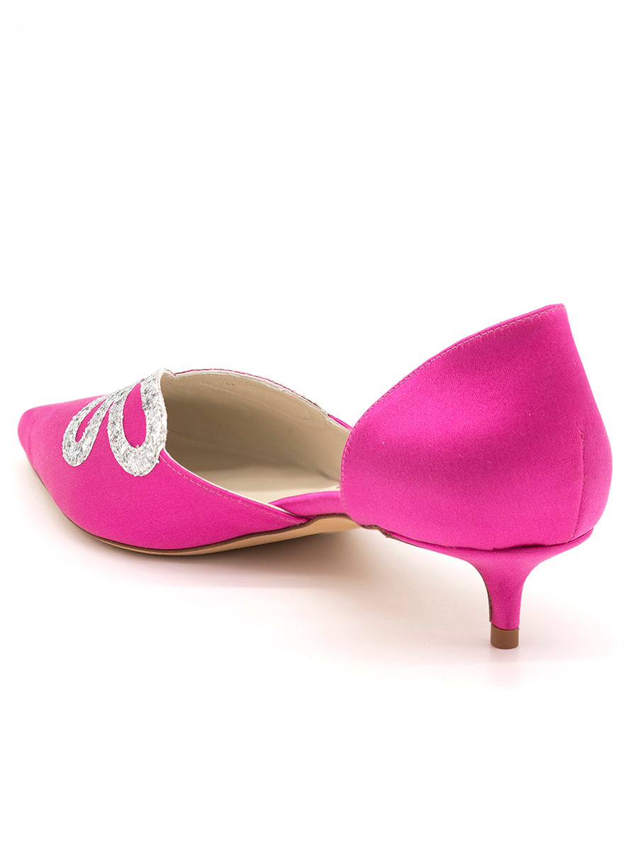 Dark pink deals kitten heels